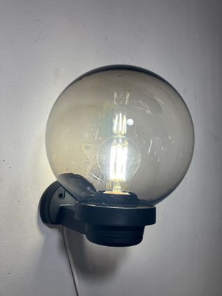 Lampada parete globo fume' IP43