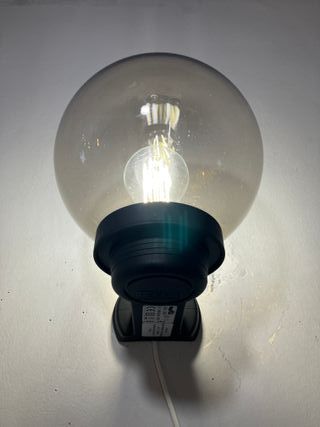 Lampada parete globo fume' IP43