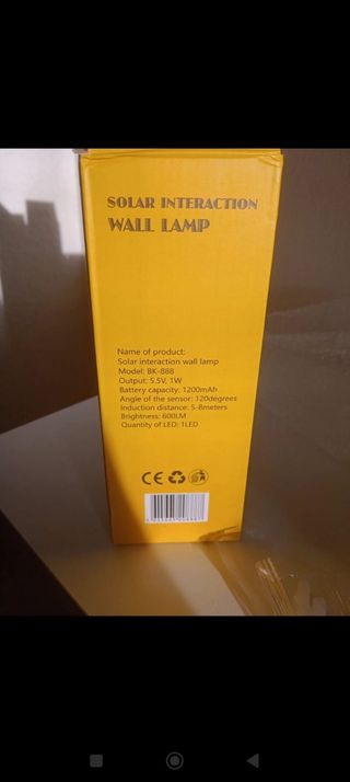 Lámpara Solar Exterior con Sensor Movimiento
