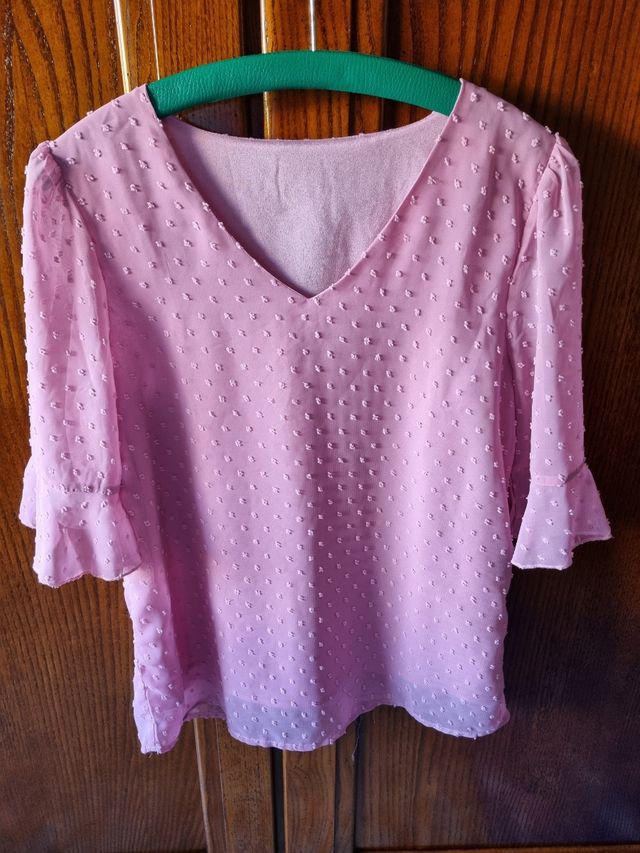 Camicetta rosa antico con pois