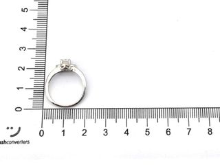 sortija plata 925mm con piedra con circonita t. 9 (15,6 mm)