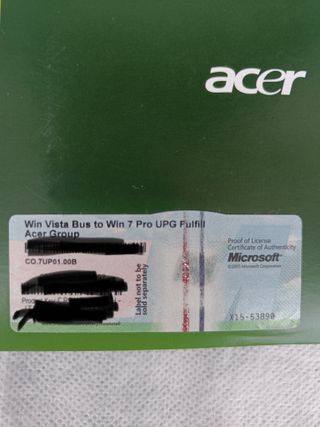 Acer Windows 7 Pro 32 bit Upgrade Kit