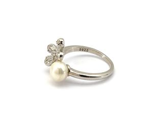 sortija plata 925mm con piedra con circonita t. 16 (17,84 mm)