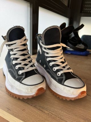 Converse negras plataforma