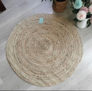 Alfombra Redonda de Yute Natural 