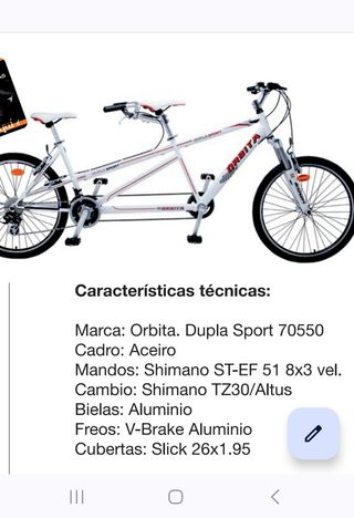 Bicicleta Tandem Orbita Dupla Sport 70550