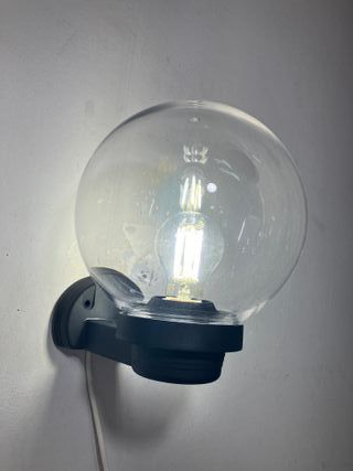 Lampada parete globo trasparente IP43