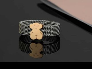 Anillo Oso Dorado y Plateado