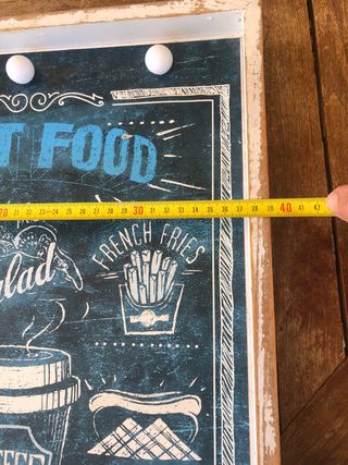 Cuadro de madera con luz Fast Food