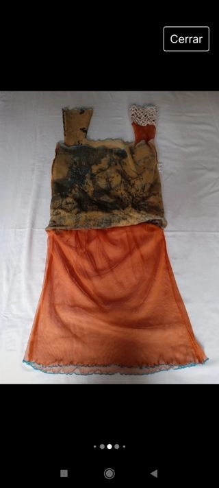 Camiseta Miss Sidecar Talla L Naranja