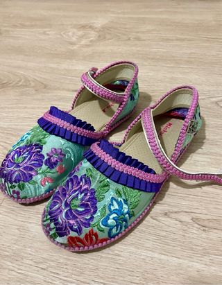 Traje de Fallera Niña Verde Multicolor