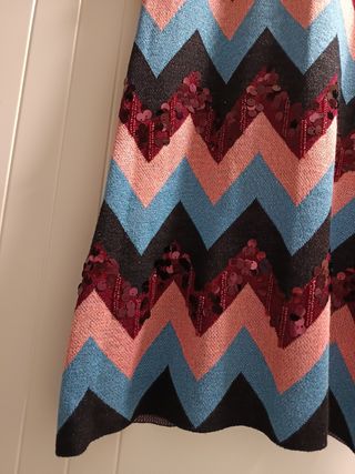 Vestido Zara Zigzag Lentejuelas y punto. 