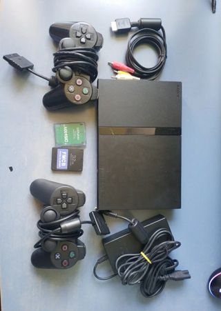 PS2 Slim MOLTO COMPLETO 2 controller + 2 schede