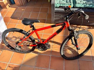 Bicicleta infantil naranja hasta 13 años