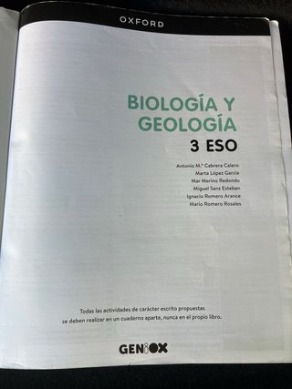 Biología y Geología 3º ESO. Libro del estudiant...