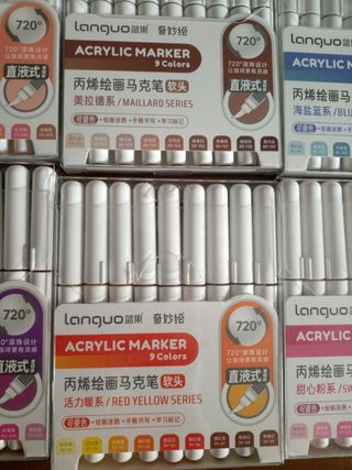 Set Rotuladores Acrílicos Languo Lote 72 colores