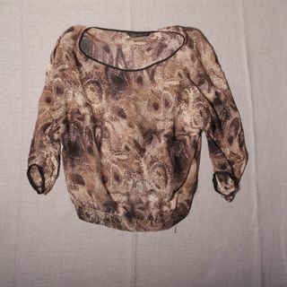 Zara Woman Blusa Talla S Estampado Animal