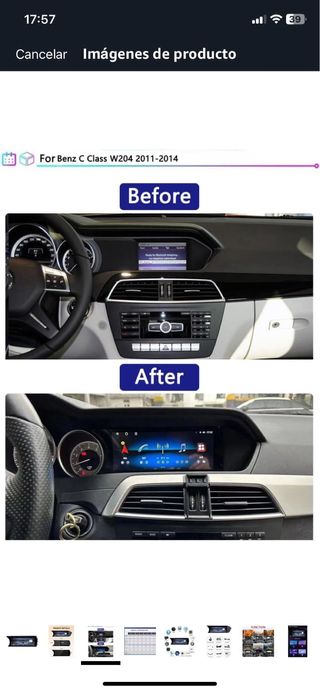 Pantalla 8.8” Coche Benz C Class W204 2011-2014