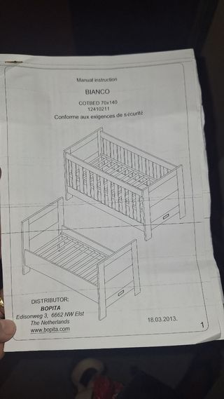 Maxi cuna blanca convertible en cama