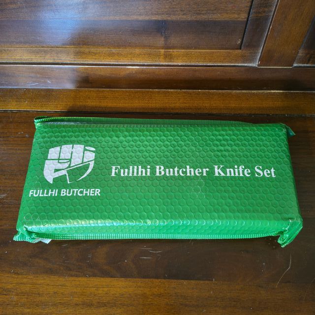 Set Coltelli 14 pz In Acciaio Inox Verde Resina