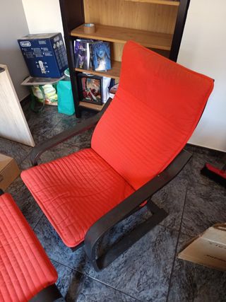 Sillón Ikea con reposapiés