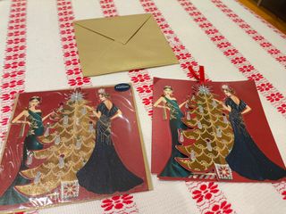 Lote 10 adornos y tarjetas Navidad