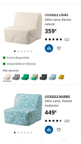 Sillón-Cama IKEA.Moderno estampado blanco y negro