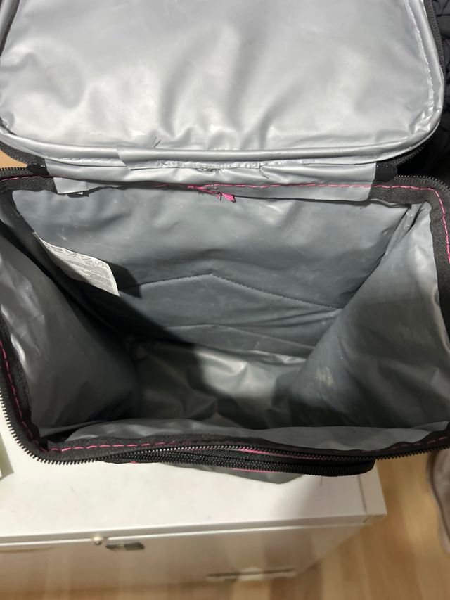 Zaino refrigerante grigio e rosa