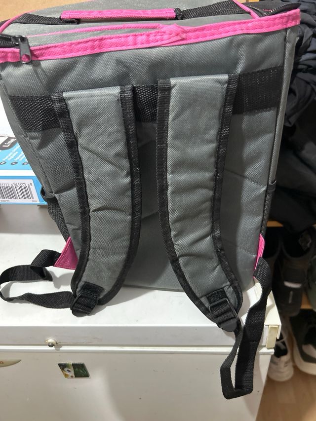 Zaino refrigerante grigio e rosa