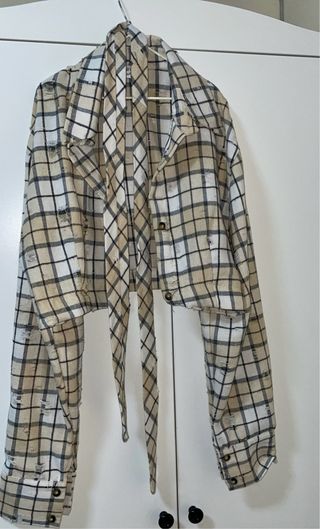 Camicia a quadri con cravatta