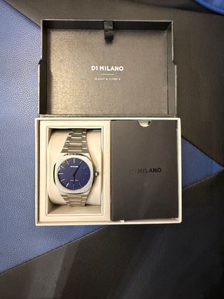 D1 Milano Reloj Plata y Azul