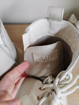 Botines Xti Beige y Dorado Talla 36