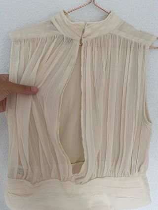 Top gasa Zara beige