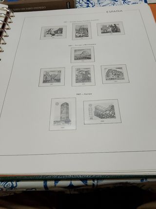 Hojas Sellos Edifil España 1985 al 1988