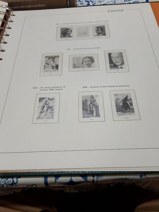 Hojas Sellos Edifil España 1985 al 1988