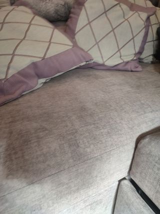 Sofá Chaiselongue Beige y Morado