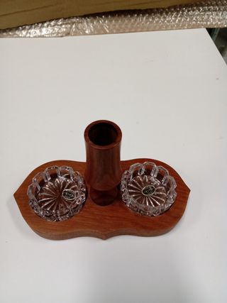 Set Saliere e Pepe Legno e Cristallo