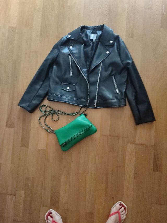 Chaqueta Biker Negra