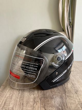 Casco Moto Modular BYB Negro con Visera 