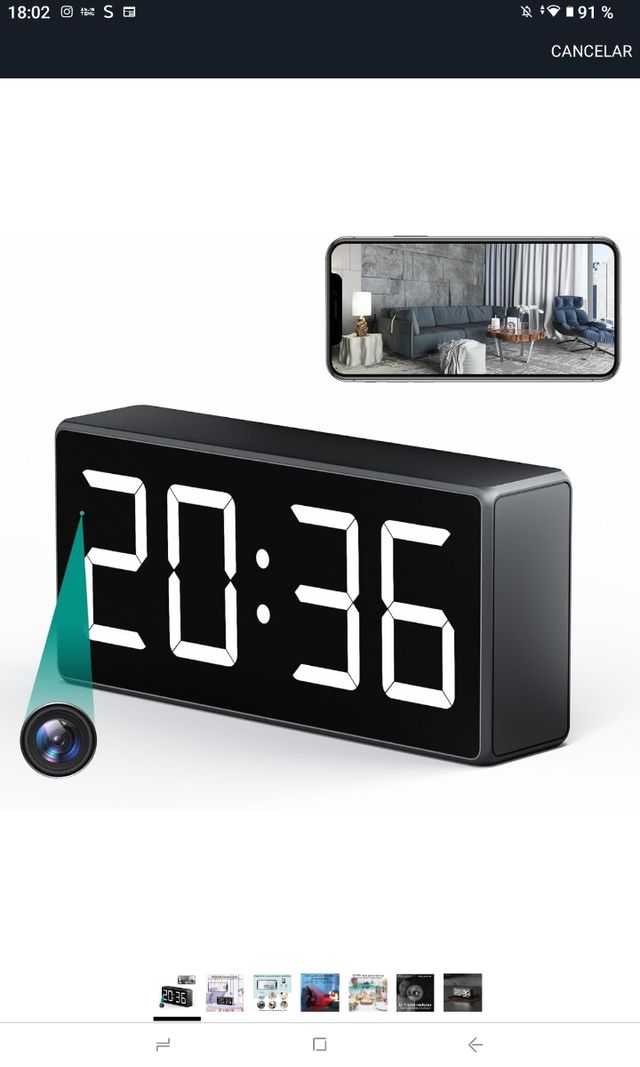 Reloj Despertador con Cámara Oculta