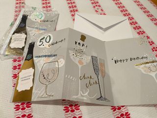 Lote 10 Tarjetas Felicitación Cumpleaños 50