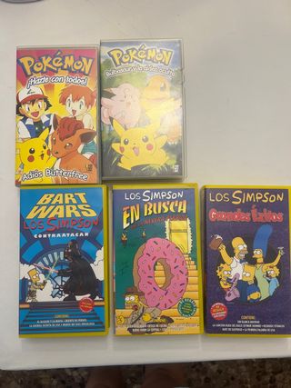 Lote VHS Pokémon y Los Simpson