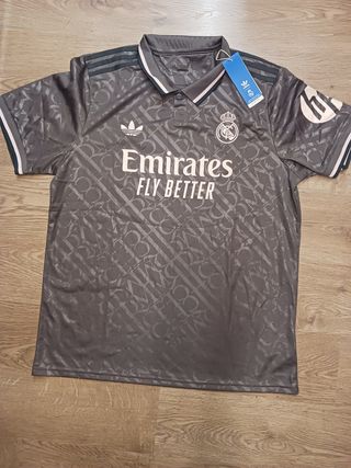 Camiseta Real Madrid Adidas Gris Talla XL