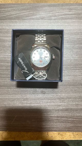 Reloj Gatsby Plata y Blanco