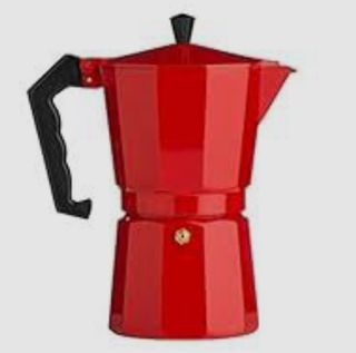 Cafetera italiana roja