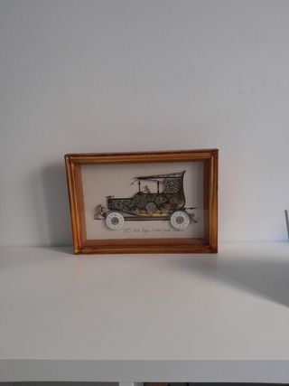 Cuadro de Collage Coche Antiguo Rolls Royce 