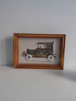 Cuadro de Collage Coche Antiguo Rolls Royce 