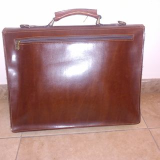 Maletín cuero marrón retro