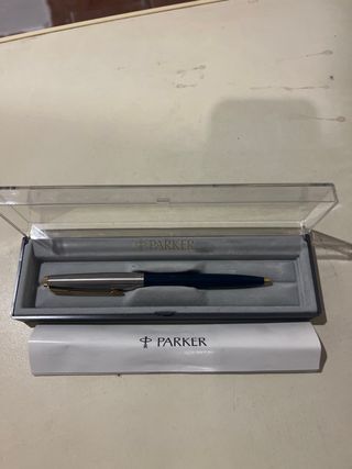 Bolígrafo Parker Azul y Plateado