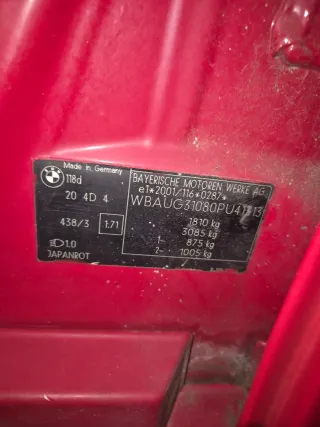 Despiece BMW 118d